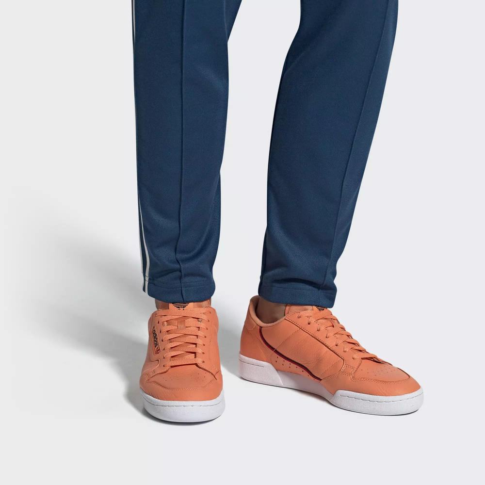 Adidas Continental 80 Tenis Naranjas Para Mujer (MX-68998)